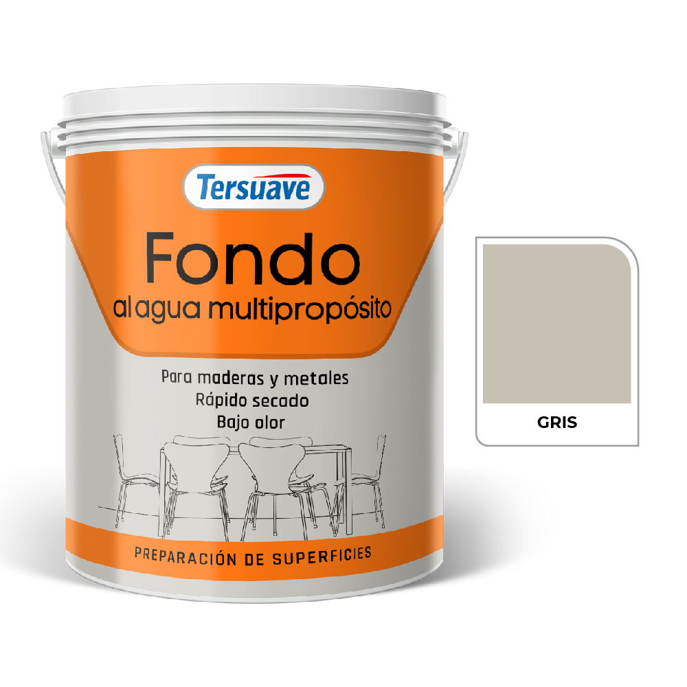 Fondo Al Agua Multiproposito Gris 4 L. Tersuave 1 Fondo Al Agua Multiproposito Gris 4 L. Tersuave