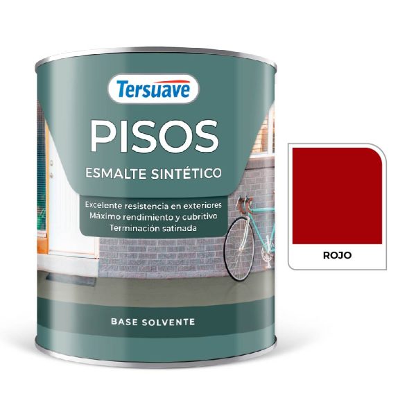 Esmalte Para Pisos Rojo 1 L Tersuave