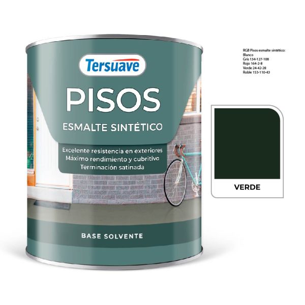Esmalte Para Pisos Verde 1 L Tersuave