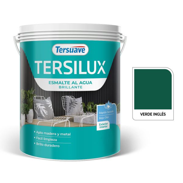 Esmalte Acuoso Verde Ingles 4L. Tersuave