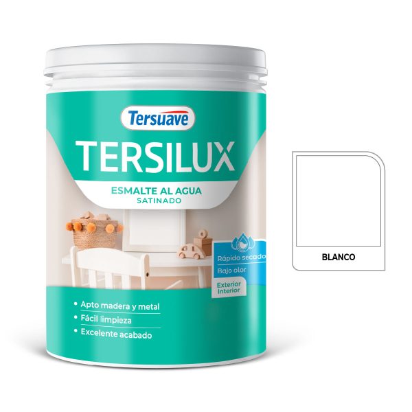 Esmalte Al Agua Blanco Secado Rapido 500cc Satinado Tersuave