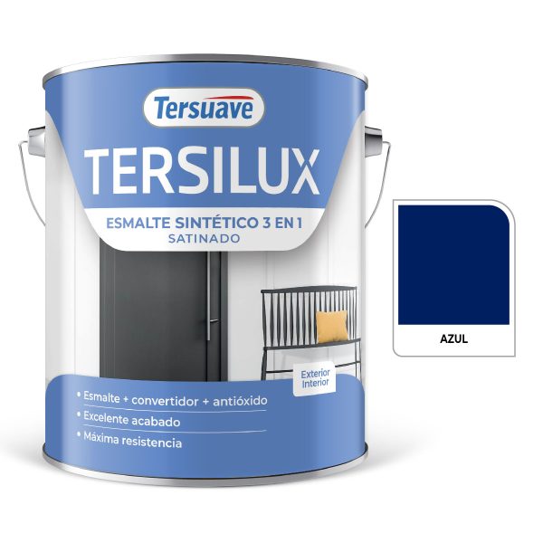 Esmalte Sintetico Azul Satinado 4 L Tersuave