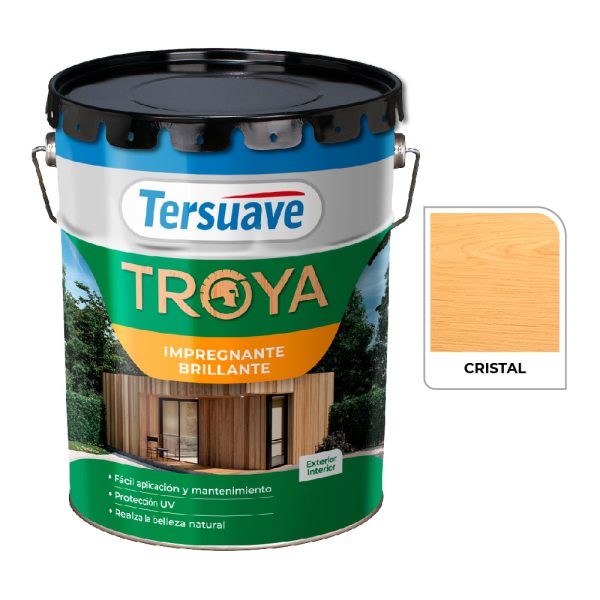 Impregnante Para Madera Brillante Cristal 20L Troya Tersuave