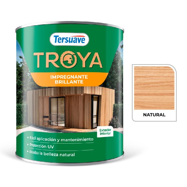 Impregnante Para Madera Brillante Natural 1L Troya Tersuave