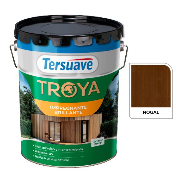 Impregnante Para Madera Brillante Nogal 20 L Troya Tersuave