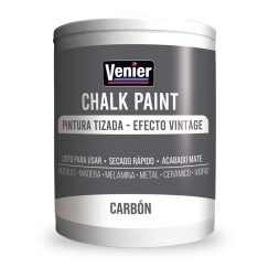 Pintura Tizada Chalk Paint Gris Carbon 1 Lt. Venier