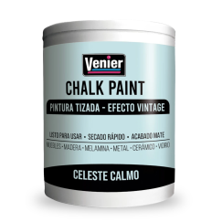 Pintura Tizada Chalk Paint Celeste Calmo 1 Lt. Venier
