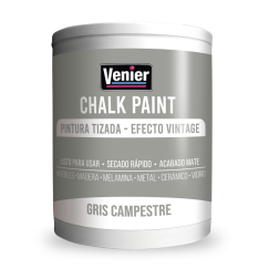 Pintura Tizada Chalk Paint Gris Campestre 1 Lt. Venier