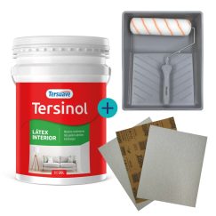 Kit03 - Látex Interior Tersuave Tersinol 20 L + Set Rodillo (12mm), Bandeja Rollingdog + 3 Lijas Rapifix 120