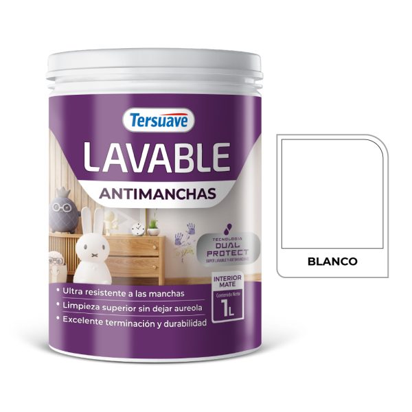 Rev. Lavable Interior. Anti Manchas Mate 1 L Tersuave