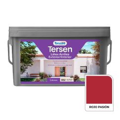 Látex Tersen Acrilico Ext/Int Rojo Pasion 4L. Tersuave